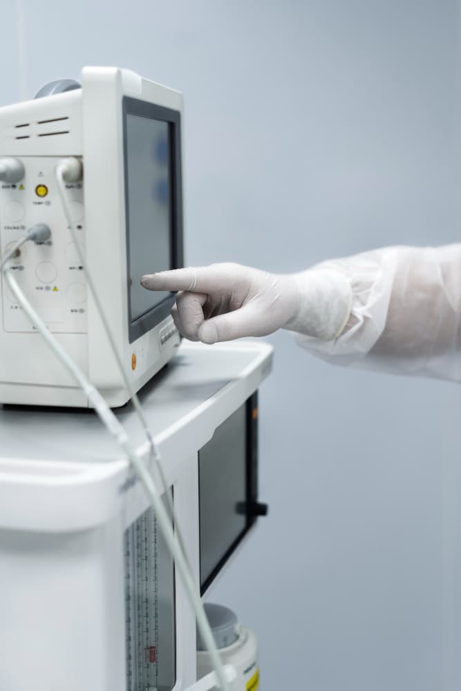 Construction worker with equipment