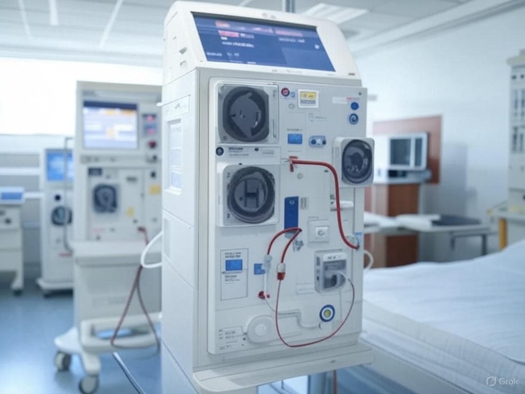 Yellow excavator on a construction site